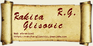 Rakita Glišović vizit kartica